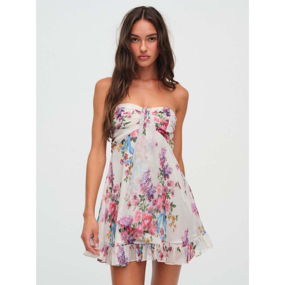 For Love & Lemons Teagan Mini Dress S / White